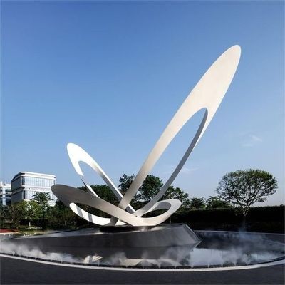 Stainless Steel Outdoor Abstract Art Design Garden Decoration Sculpture Park Water Fountains for Home Decor Metal Crafts