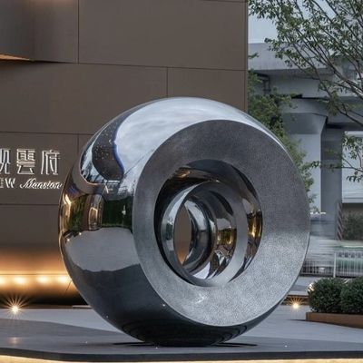 Custom Size Outdoor Garden Park Decoration Stainless Steel Metal Fountain Landscape Statue with Hard Enamel Technique