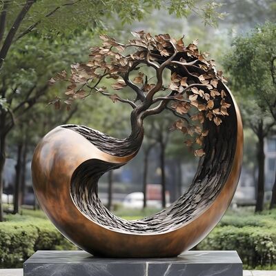 Stainless Steel Sculpture Factory Customizable Abstract Design Garden Decoration Fountain Landscape Sculpture