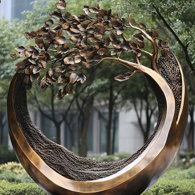 Stainless Steel Sculpture Factory Customizable Abstract Design Garden Decoration Fountain Landscape Sculpture