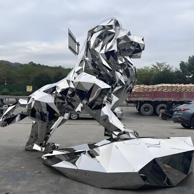 Large Size Outdoor Decoration Sculpture Stainless Steel Mirror Polishing Garden Decoration Sculptures Customization