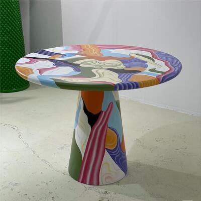 Large Size Shopping Mall Bench Fiberglass Sculpture Furniture Customization 3D Modeling Support