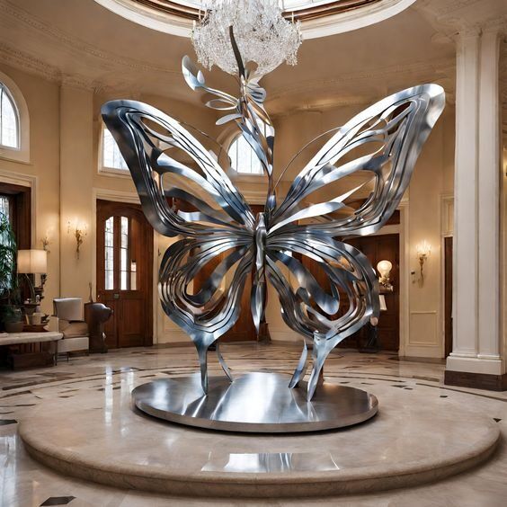Factory Price Custom Abstract Sculpture Crafts Decorative Metal Polished Statue High-grade Stainless Steel Sculpture