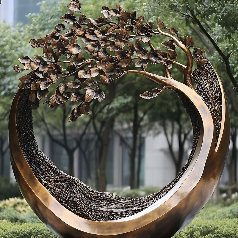 Stainless Steel Sculpture Factory Customizable Abstract Design Garden Decoration Fountain Landscape Sculpture