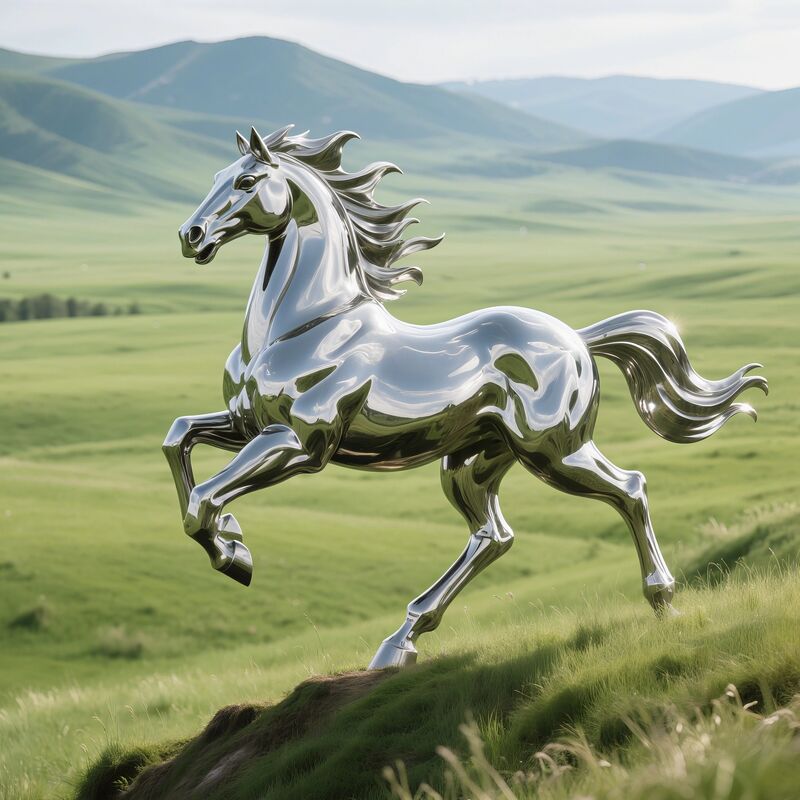 Factory Wholesale Customizable Large Garden Park Decoration Abstract Animal Statue Stainless Steel Life Size Sculpture