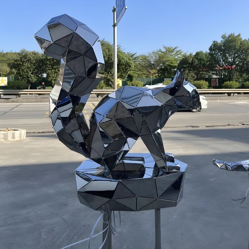 Factory OEM&ODM Customization Stainless Steel Outdoor Animal Sculpture Mirror Polishing Metal Crafts
