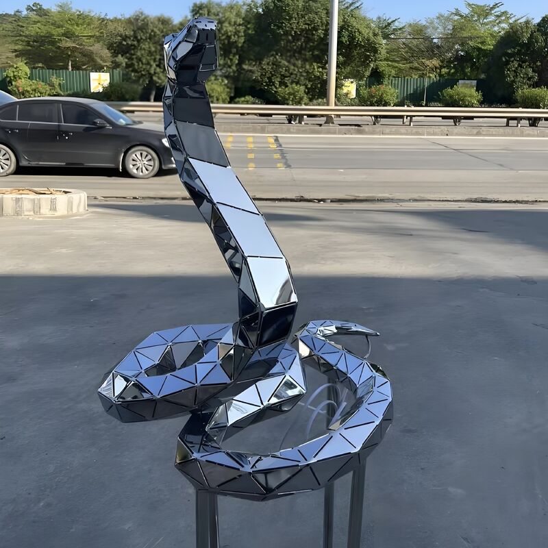 Factory Wholesale Customizable Large Garden Park Decoration Abstract Animal Statue Stainless Steel Life Size Sculpture