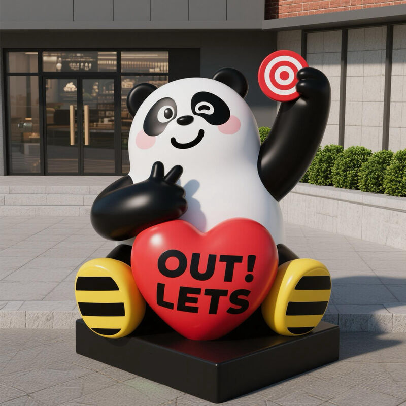 Large Size Outdoor Animal Design Sculpture Shopping Mall Outer Wall Roof Front Desk Decoration Fiberglass Sculpture Custom