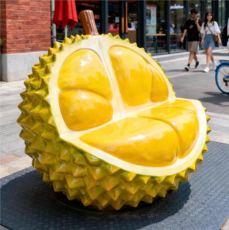 Large Size Shopping Mall Bench Fiberglass Sculpture Furniture Customization 3D Modeling Support