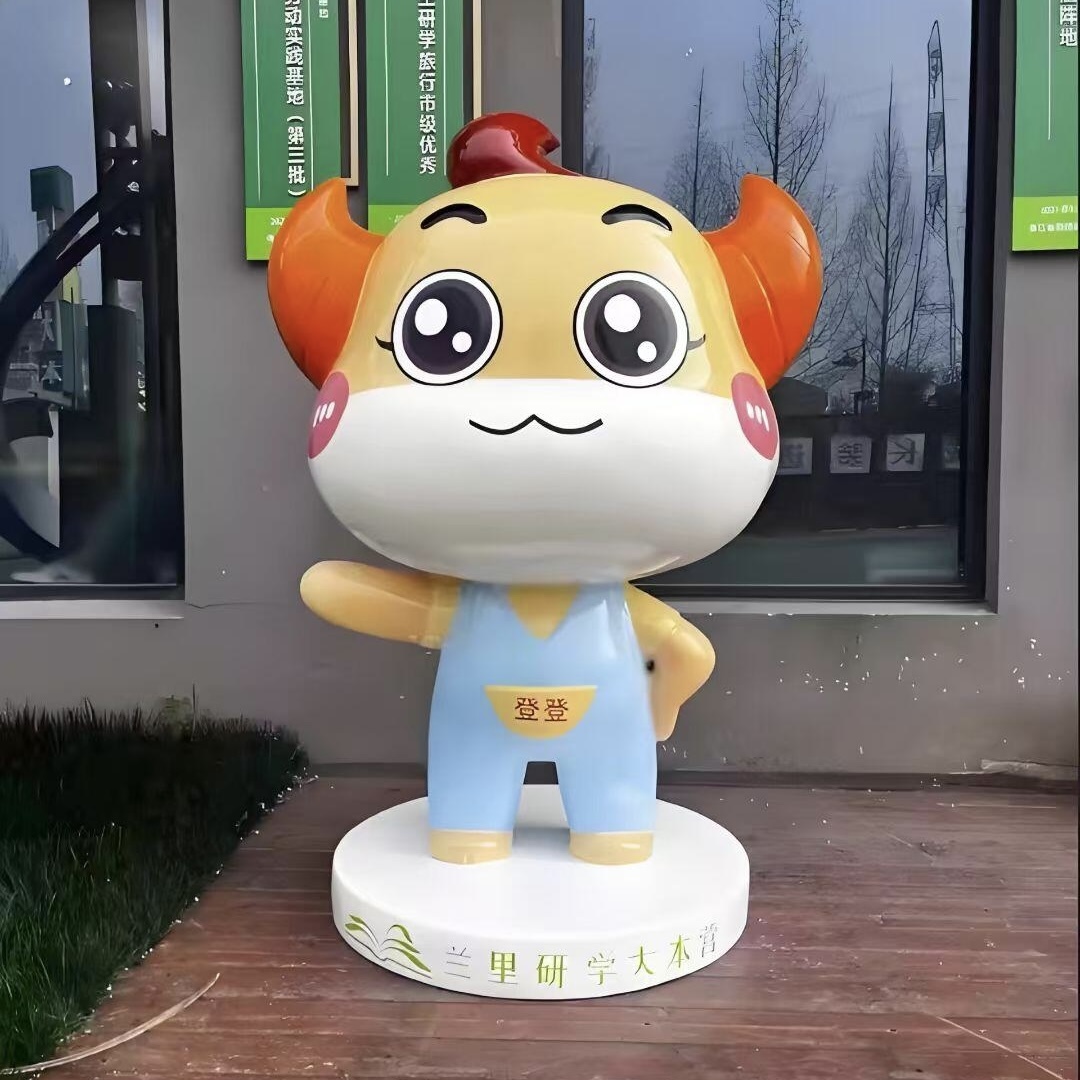 Sculpture Factory Hot Selling Fiberglass Statue 3D Large Outdoor Sculpture Custom Life-size Cartoon Character Decoration