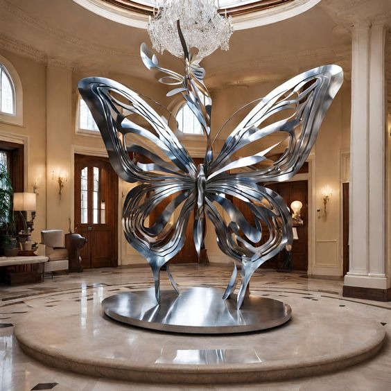 Factory Price Custom Abstract Sculpture Crafts Decorative Metal Polished Statue High-grade Stainless Steel Sculpture