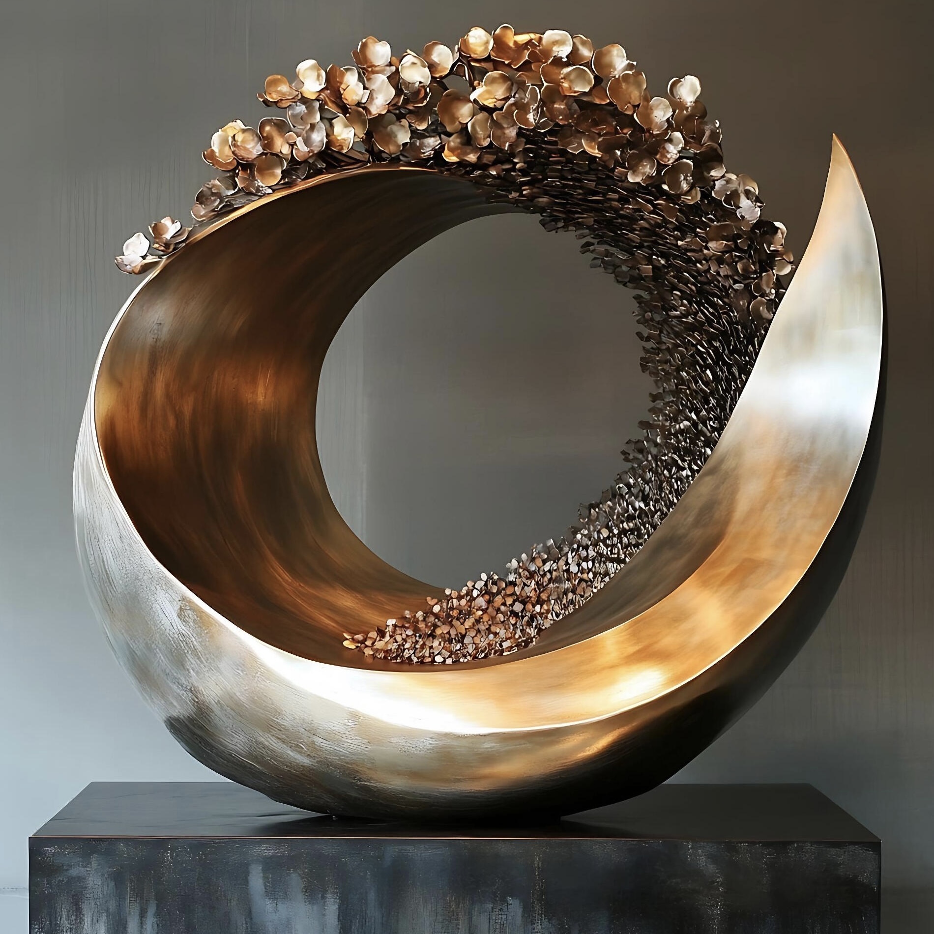 Stainless Steel Sculpture Factory Customizable Abstract Design Garden Decoration Fountain Landscape Sculpture