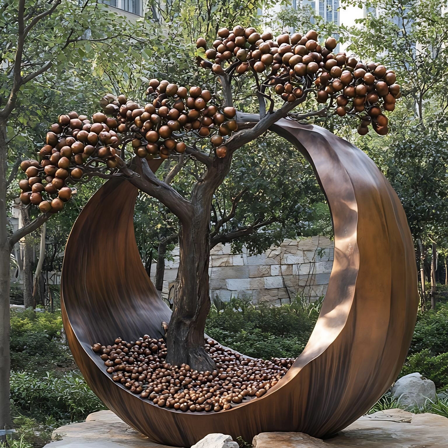 Stainless Steel Sculpture Factory Customizable Abstract Design Garden Decoration Fountain Landscape Sculpture